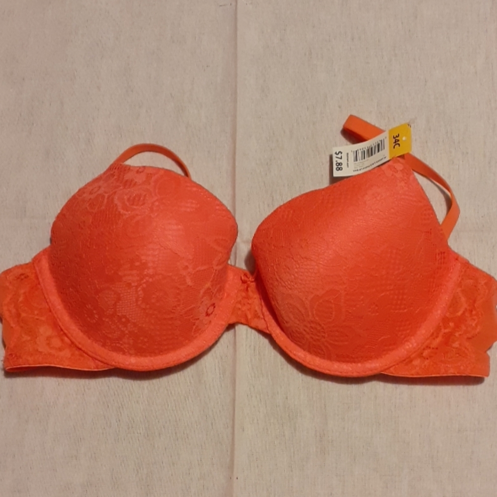 Coral Lace Bra